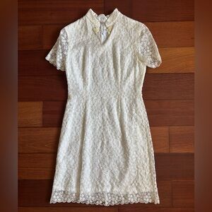 Elegant White Lace Dress